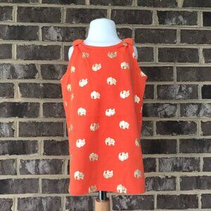 NWT Gymboree tank top girls size 5 orange Metallic gold elephant shirt NEW